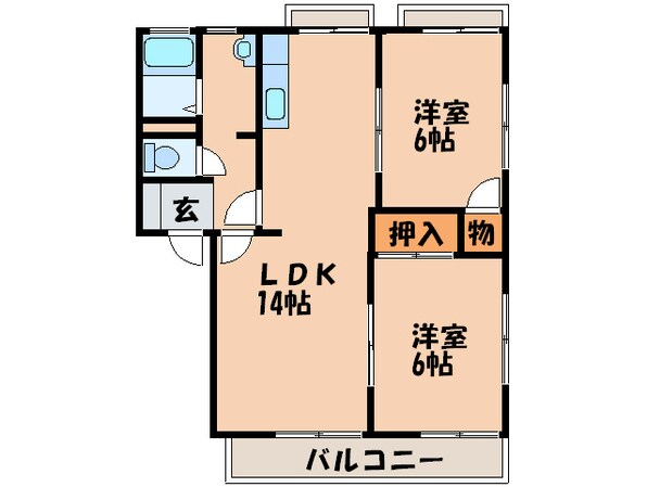 ハピネス25の物件間取画像